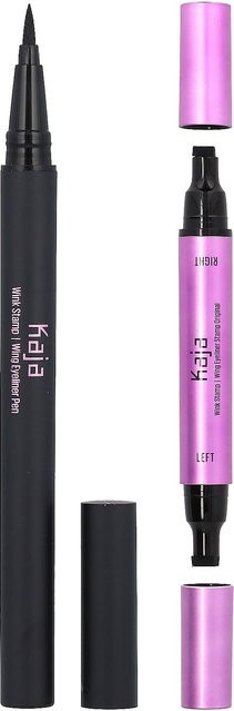 Kaja WinkStamp Wing Eyeliner Stift und Stempel, Tintenschwarz, 2 Stk. - Bild 1