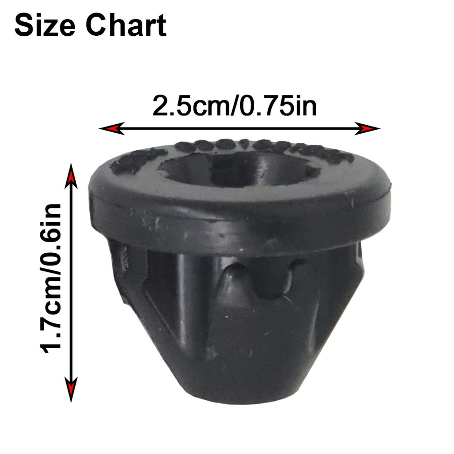 6er Set XUKEY Auto Motor Abdeckung Tülle Gummi Steckdose für VW Golf Polo Audi A4 A6 Skoda Octavia in Schwarz - Bild 2