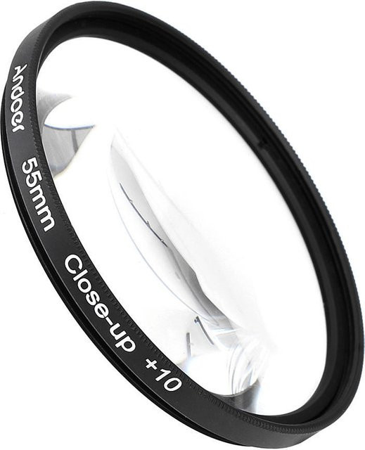 Andoer 55 mm Makro-Nahaufnahmefilter inklusive Tasche für Nikon Canon Tamron Sigma, Schwarz - Bild 1