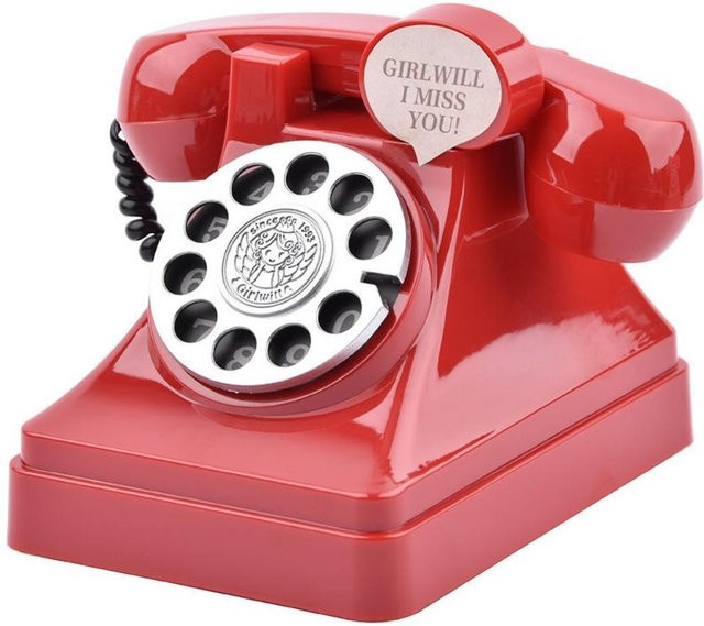 XYlingyang Retro-Telefon Münz-Sparschwein, 2-Red - Bild 1