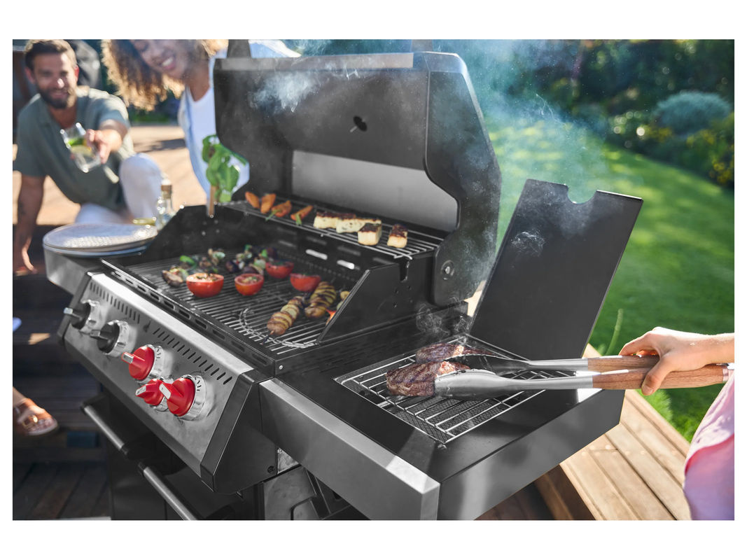 GRILLMEISTER Gasgrill mit 4+1 Keramikbrennern aus Edelstahl - Bild 2