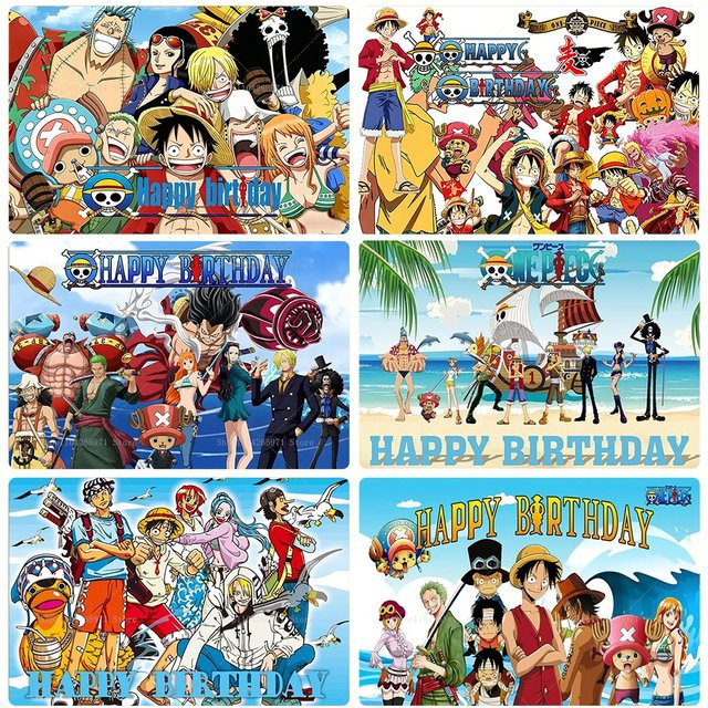 Bandai One Piece Luffy Party-Hintergrund Poster für Kinder in Mehrfarbig - Bild 1