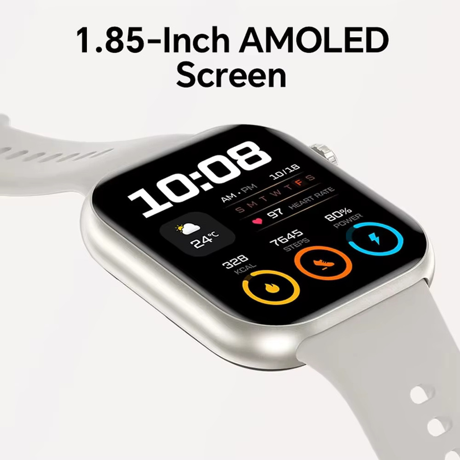 HONOR CHOICE InFoWear Watch 2i Smartwatch, Globale Version, 1,85 Zoll AMOLED-Bildschirm, Schwarz - Bild 2