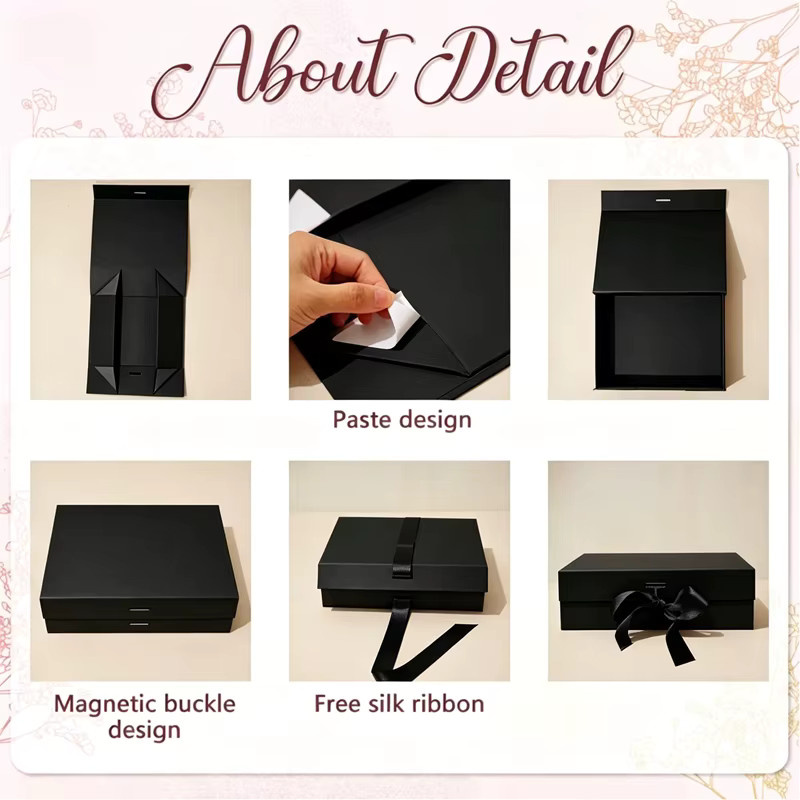Personalisierte Geschenkboxen für Hochzeiten in Schwarz und Weiß aus Karton für Brautjungfern - Bild 2