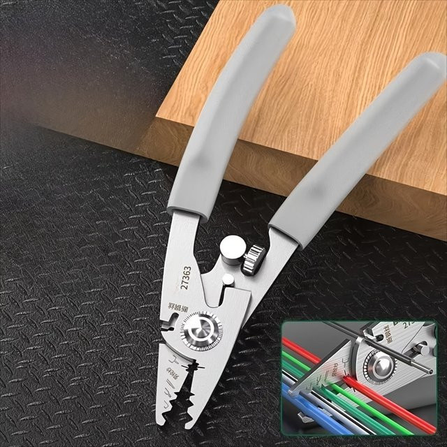 NIUXIANG 6-in-1 Glasfaser-Abisolierer und -Schneider aus Edelstahl in Steel - Bild 1