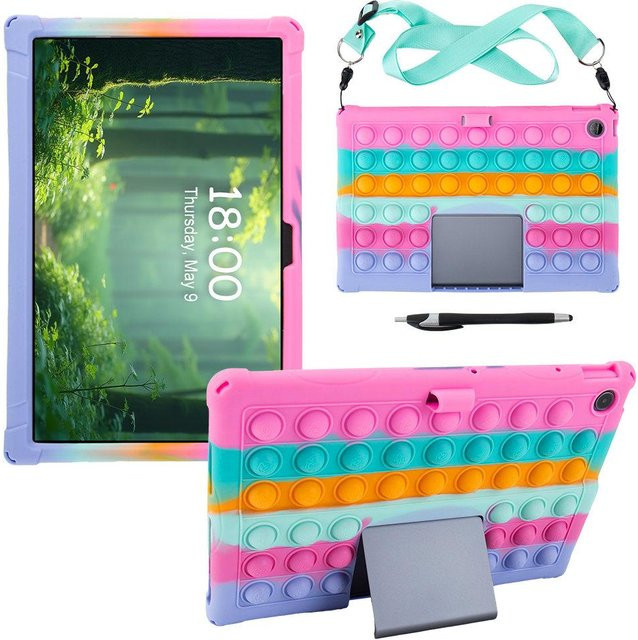 Stoßfeste Silikon-Schutzhülle für Lenovo Tab Plus TB351FU 11.5 Zoll mit Ständer Funktion in Multicolour - Bild 1
