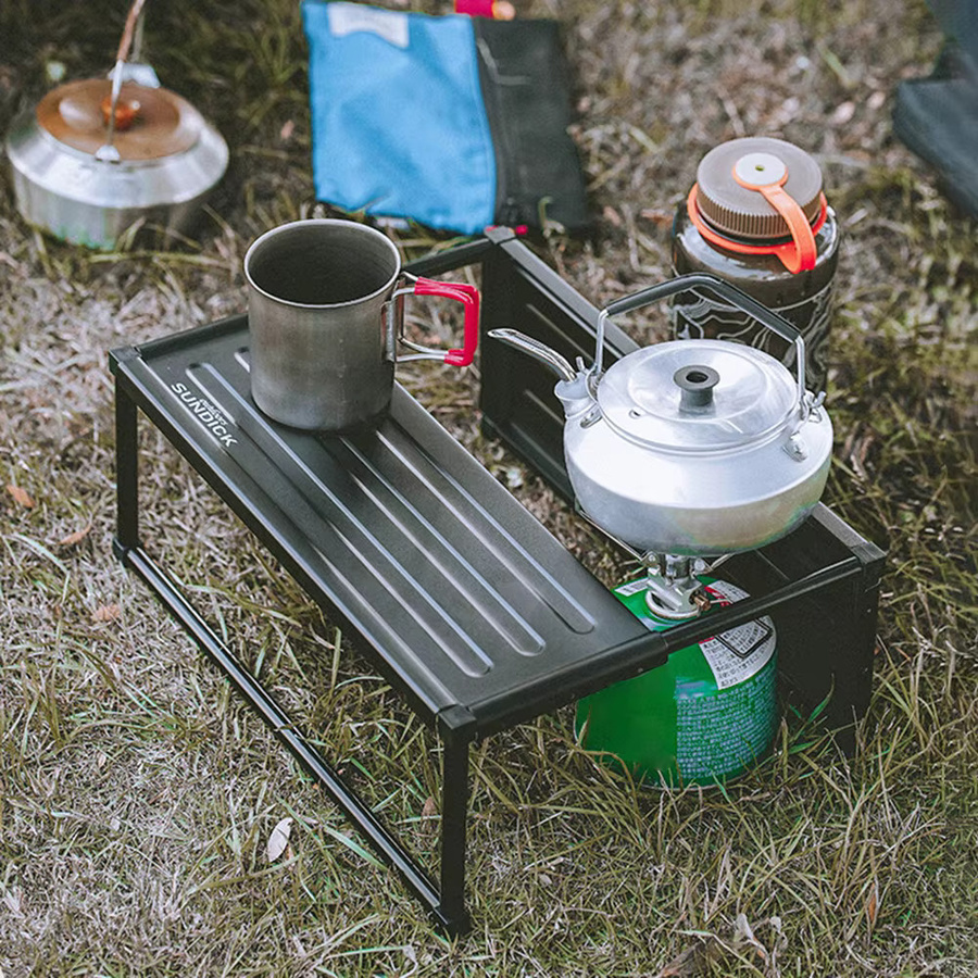 LIXADA Klappbarer Campingtisch aus Metall in Schwarz Matt für Outdoor, Picknick und Grillen - Bild 2