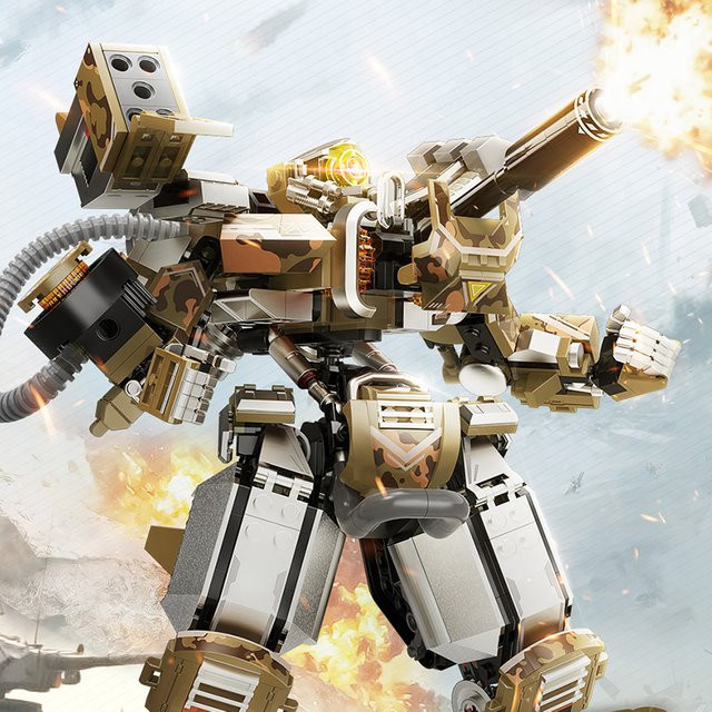 M MENBIS Battle Mecha Bausteine Roboter Modell Set mit 600 Teilen in Mehrfarbig - Bild 1
