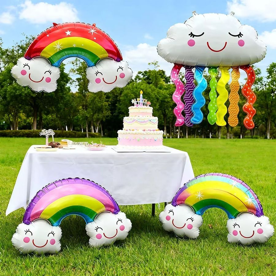 XQYY Cloud Rainbow Series Heliumballon aus Folie in Multicolor für deine Geburtstagsfeier, Hochzeit oder Verlobung - Bild 2
