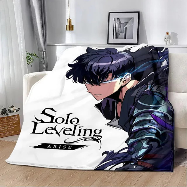 Beiwoer Flanell-Decke mit 3D-Cartoon-Druck in Lila, warme Fleece-Decke für Sofa und Reise - Bild 1