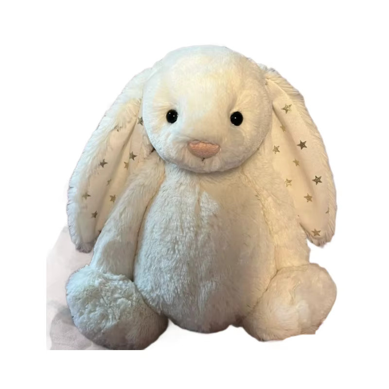 XUYUAN Bonnie Kaninchen Dekofigur mit Sternen in Weiß als Kawaii Schreibtischdekoration - Bild 2