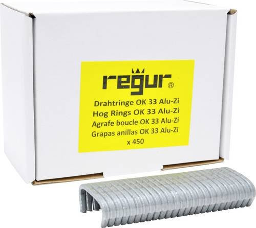 Regur 60722 Drahtringe aus verzinktem Zink und Aluminium in Silber, 450 Stück, L x B: 35 x 95 mm - Bild 1