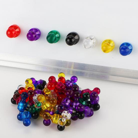 10 Stück magnetische Reißzwecken von jiantengxujm in Transparent und Multicolour für Schule und Kühlschrank - Bild 2