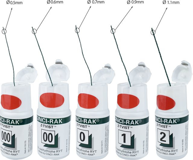 DENTOSEE Zahnfleisch-Retraktionsschnur, 1,83 m, 5 Größen - Bild 1
