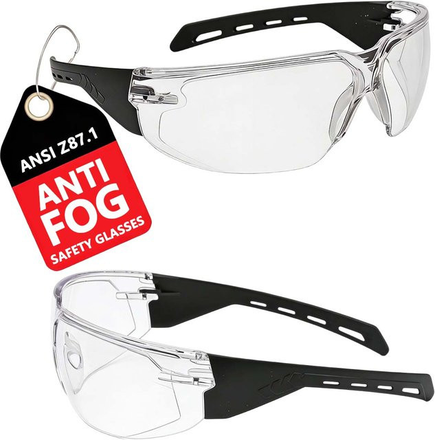 VOPHA Z87.1 Schutzbrille für Herren in Transparent mit Antibeschlag-Schutz HM10 - Bild 1
