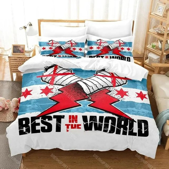 JMG Household Supplies Bettwäsche-Set CM Punk AEW Der Beste der Welt, Mehrfarbig, Microfaser, B/H: 90 x 200 cm - Bild 1