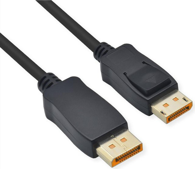 Roline DisplayPort Kabel DP2.1 ST/ST Schwarz, Länge: 3 m, UHBR20/80Gbit/s, 16K@60Hz - Bild 1