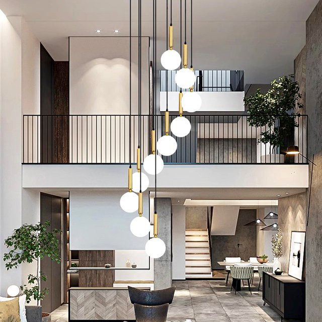 Moderne Ring LED-Pendelleuchte von Joemade in Weiß für Wohnzimmer und Esszimmer - Bild 1