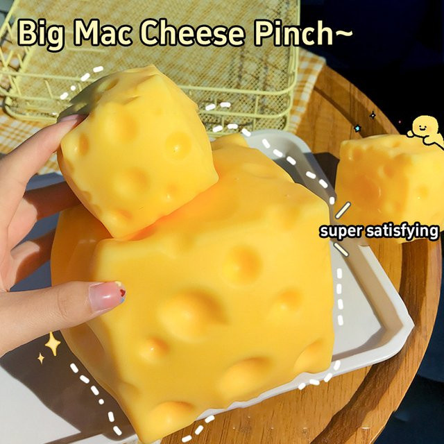 XMSJ Squishy-Käse-Quetschspielzeug, Dekompressions-Ornament - Bild 1