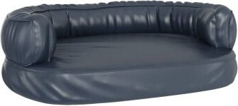 vidaXL Hundebett Sofa aus Kunstleder in Blau mit rutschfester Unterseite, B: 75 cm, T: 53 cm, H: 23 cm - Bild 1