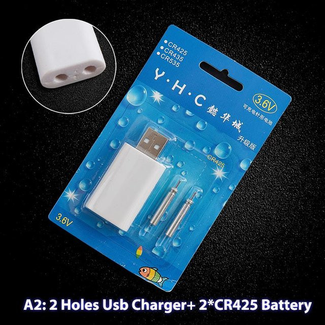 EmilyWoo USB-Ladegerät für Cr425 Batterien mit USB-C Anschluss in Weiß - Bild 1