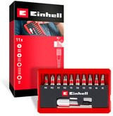 Einhell Impact Bit-Set 10-teilig mit Karabiner in Rot, 6,3 mm Aufnahme für PH, PZ, Sechskant und TX - Bild 4