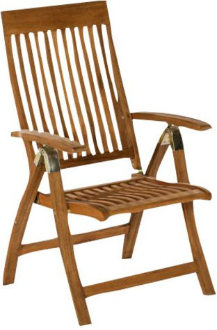Merxx Comodoro Klappsessel aus Eukalyptusholz in Beige, B/H/T: 62 x 110 x 63 cm - Bild 1