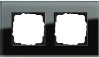 Gira Abdeckrahmen Esprit 2-fach aus Glas in Schwarz - Bild 1