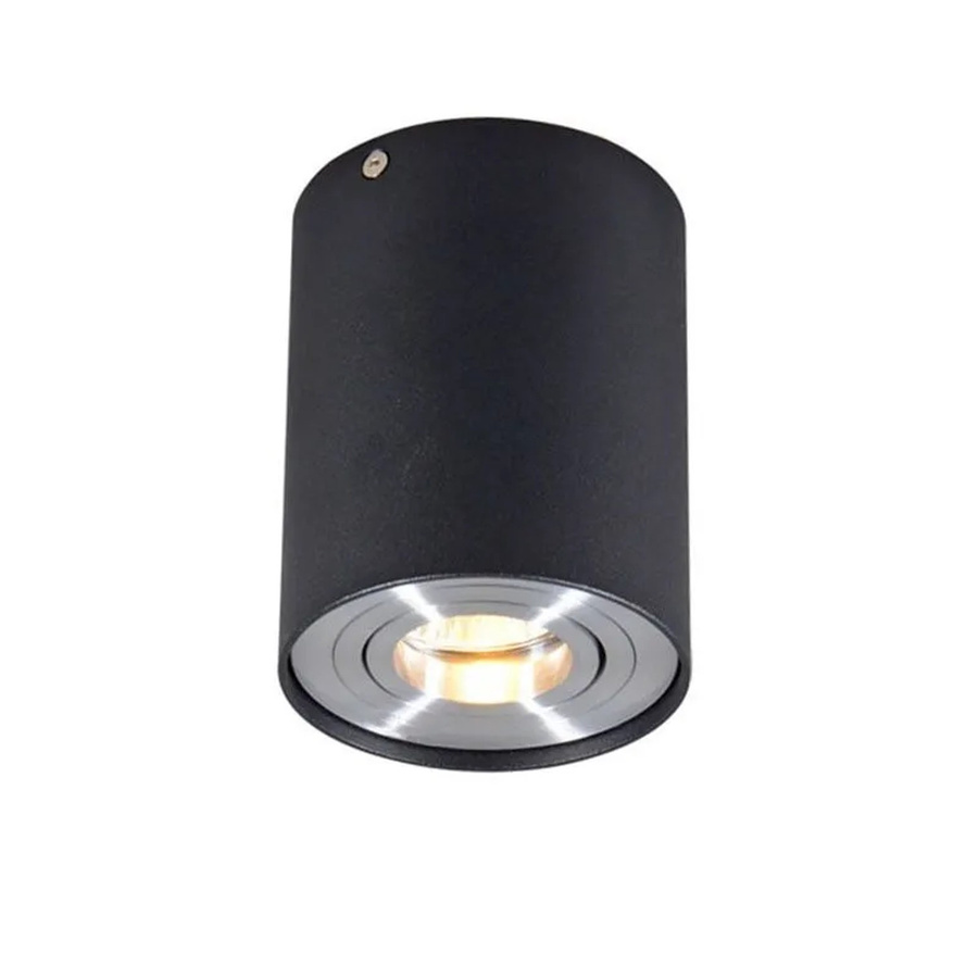 QAZQA Rondoo 1 Spot Schwarz aus Aluminium, schwenkbar und neigbar, dimmbar, GU10, rund - Bild 2