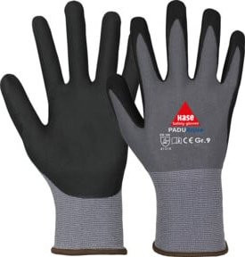 Hase PADUAQUA Montagehandschuh aus Nylon und Nitrilschaum in Grau, Größe 11 (XXL) - Bild 1