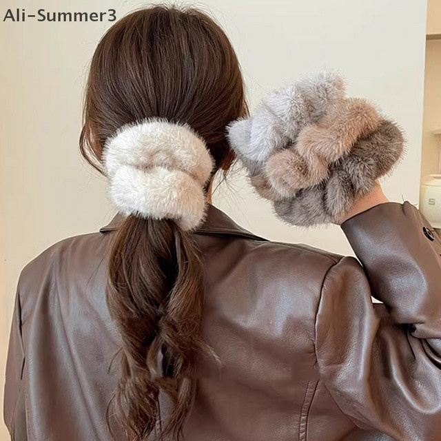 Haar-Scrunchies Plüsch, Simulation Nerz, Damen - Bild 1