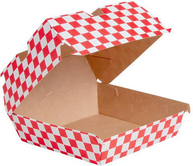 Fitipaldi Burger-Box aus Kraftpapier, 50 Stück, B: 14,7 cm, T: 14 cm, H: 7 cm - Bild 1