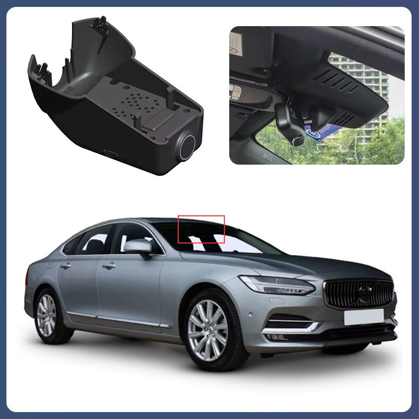 HESHECAM 4K UHD Dashcam mit WLAN für Volvo XC90 XC60 XC40 S90 V90 S60 V60 S80 XC70 C40 EC40 und Polestar 2, Schwarz - Bild 4