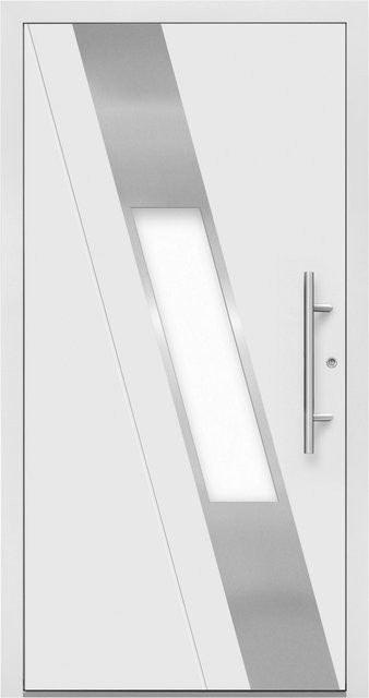 Splendoor Moderno M540/P Aluminium-Haustür mit Glaseinsatz Weiß Anschlag Rechts B: 110 cm, H: 210 cm - Bild 1
