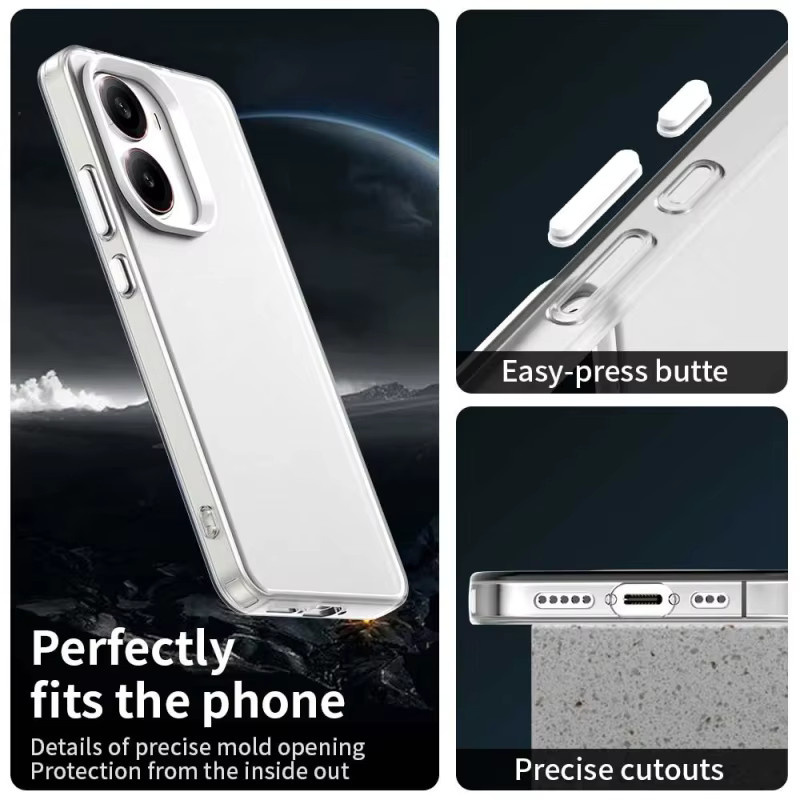 Xiaomi Poco X7 Pro Schutzhülle Matte Stoßfeste Hardcase Abdeckung in Transparent oder Orange - Bild 2