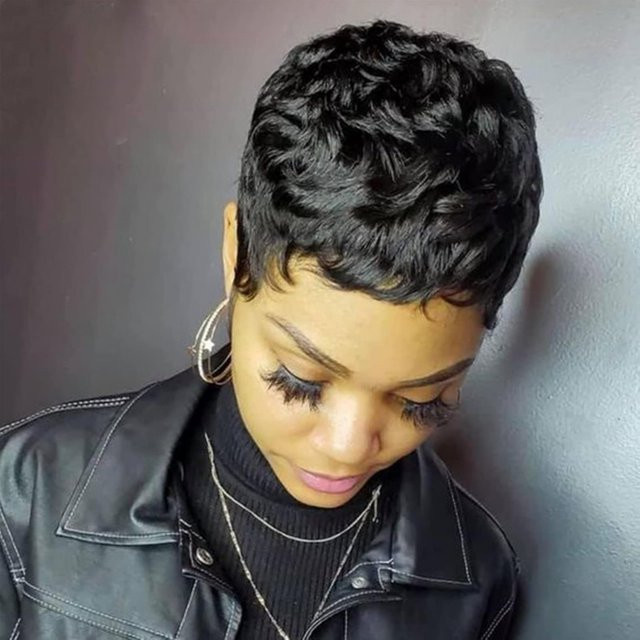Suri Hair Pixie-Bob-Perücke, Schwarz, Synthetisch, Damen - Bild 1