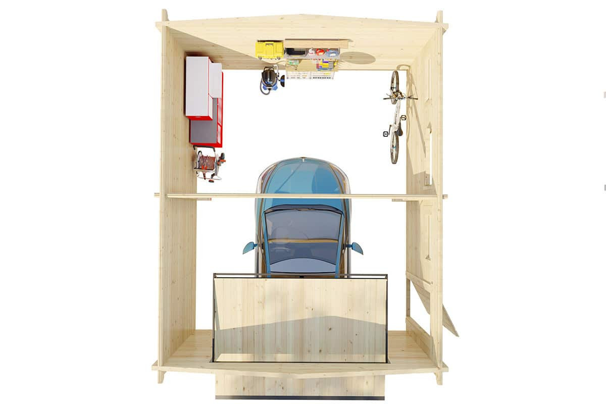 Holzfertiggarage Deluxe mit Schwingtor B/T: 4 x 5 m - Bild 2