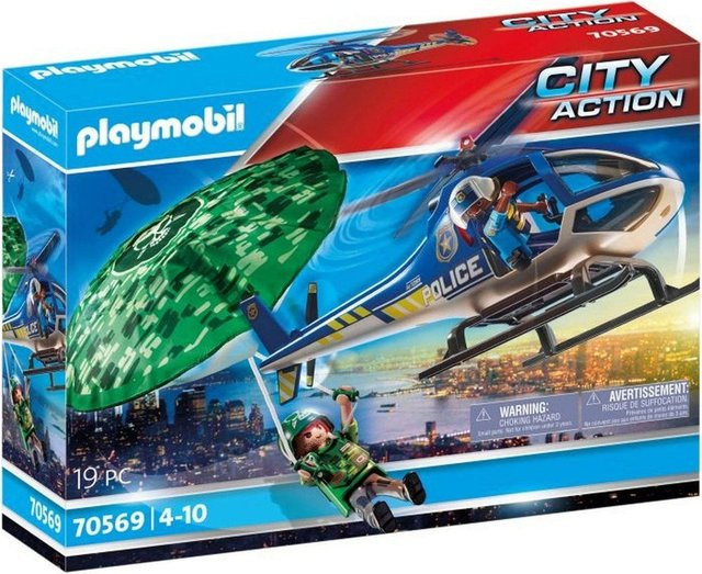 Playmobil Polizei-Hubschrauber: Fallschirmeinsatz, ab 4 Jahren - Bild 1