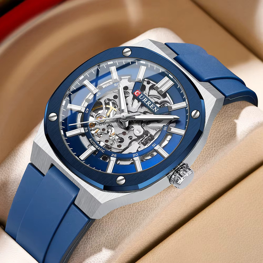 CURREN Armbanduhr Automatik, Edelstahl, Saphirglas, 41 mm, Herren - Bild 3
