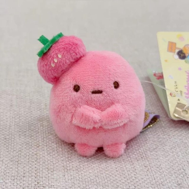 san-x Sumikko Gurashi Erdbeer Dango Mini Plüschtier, rosa, ab 18 Jahre - Bild 1