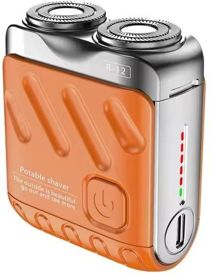 Mini-Elektrorasierer für Herren, orange, kabellos - Bild 1