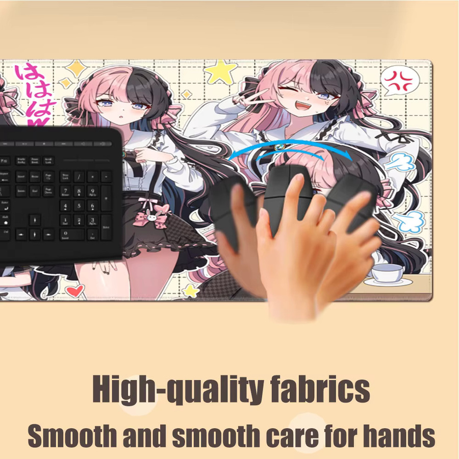 HYBXAXC Anime-Mauspad VSPO Hinano Tachibana, erweiterte Schreibtischunterlage aus Gummi, Multicolor - Bild 3