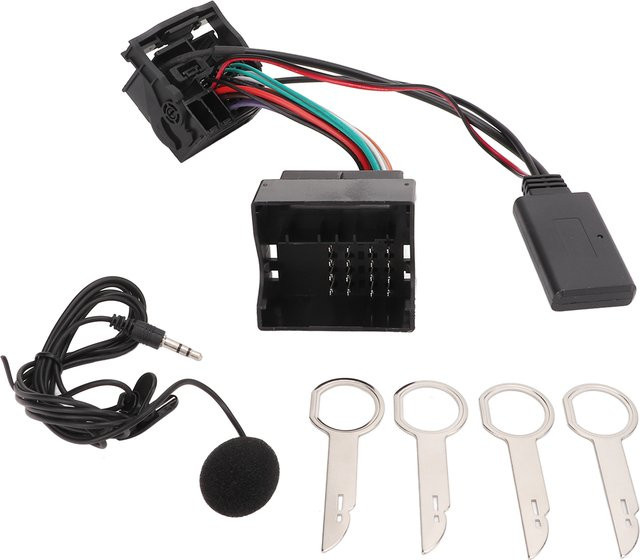 EBTOOLS Bluetooth 5.0 Wireless Audio Adapter mit Mikrofon und Aux-In-Kabel in Schwarz für Ford Focus Mondeo Fiesta Fusion 6000CD - Bild 1