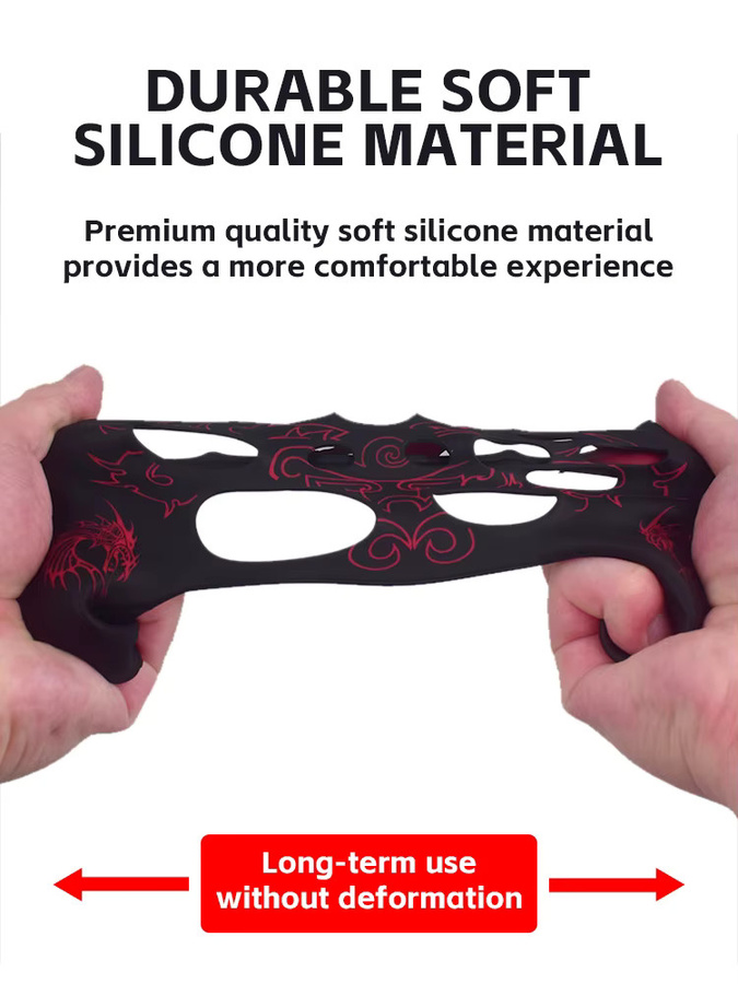 Daten Frosch Silikon Schutzhülle für Xbox One Controller mit Daumengriff in Rot und Schwarz - Bild 4