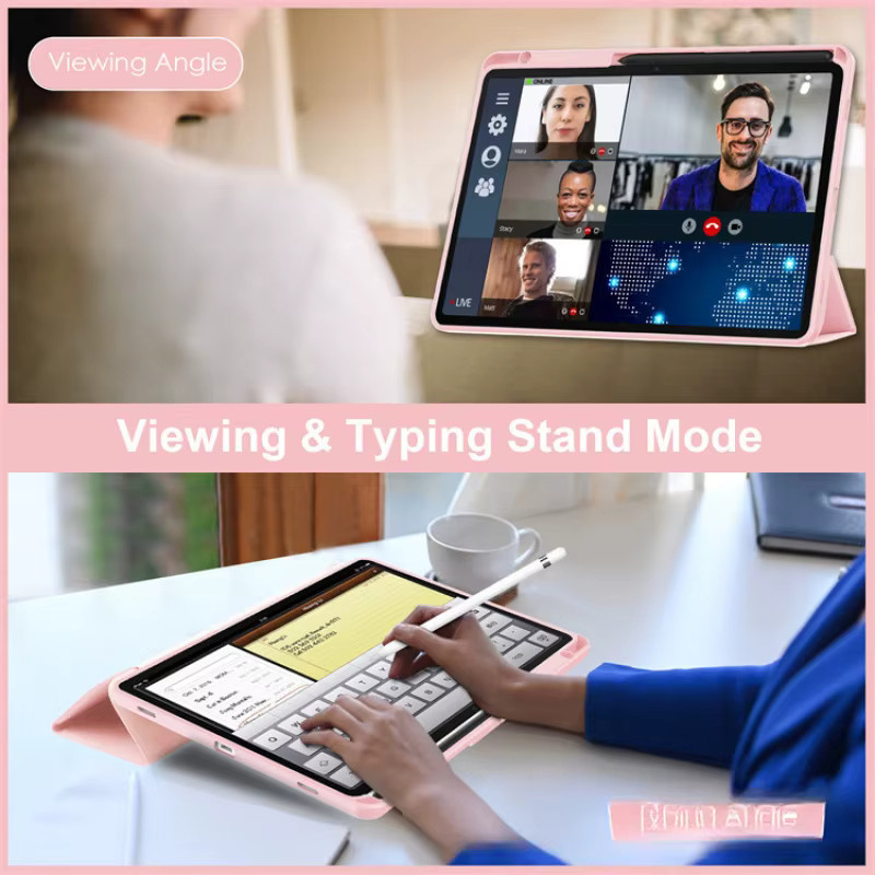 Dreifach faltbare Acryl-Hülle für Samsung Galaxy Tab S10 FE 2025 mit Auto-Wake-Schlaf-Funktion, stoßfeste transparente Hartschale für dein Tablet - Bild 3