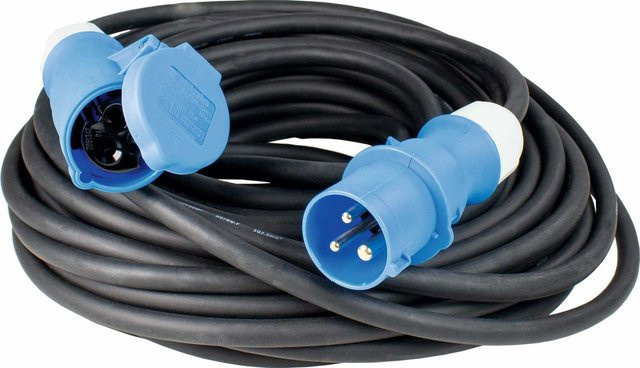 Schwabe Camping CEE Verlängerungskabel 230 V 16 A IP44 Blau - Bild 1