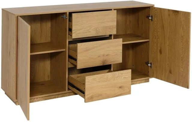 Sideboard MCW-J78 in Eiche-Optik mit Soft-Close-System, B/H/T: 160 x 86 x 40 cm - Bild 2