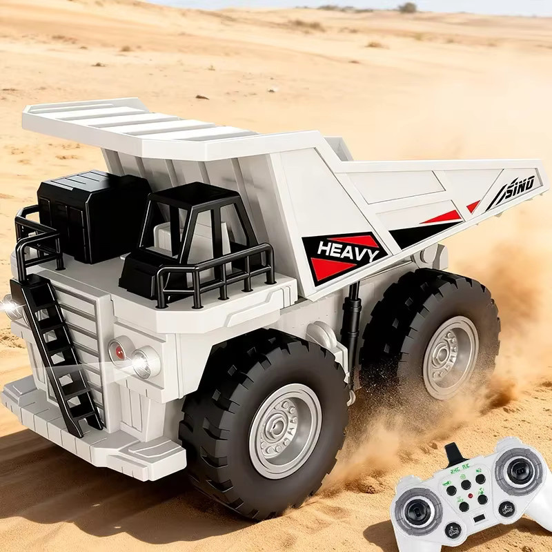 CONUSEA RC-Bagger-Muldenkipper aus Metall im Maßstab 1:24, ferngesteuertes Baufahrzeugmodell mit Licht und Sound in Weiß - Bild 5