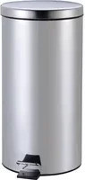 Zwingo Tretabfalleimer aus Edelstahl in Silber, B/T/H: 30 x 20 x 45 cm - Bild 1