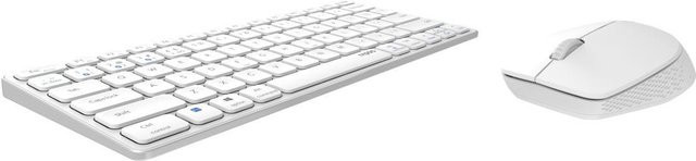 Rapoo Kabelloses Multimodus Desktop-Set 9600M mit Bluetooth, DE-Layout, Weiß - Bild 1